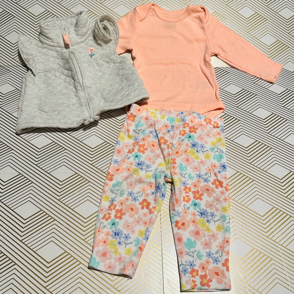 Baby 3-Piece Gray Vest Set